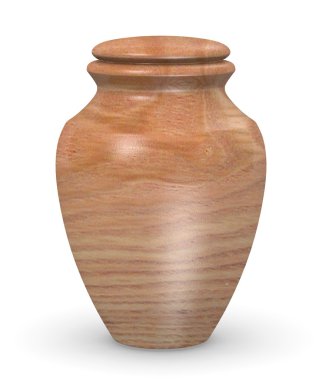 3d render of urn for ashes clipart