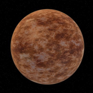 3d render of venus planet clipart