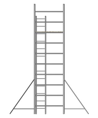 3d render of construction scaffolding clipart