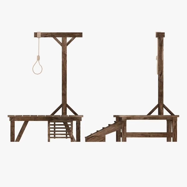中世の絞首台の 3 d レンダリング — ストック写真
