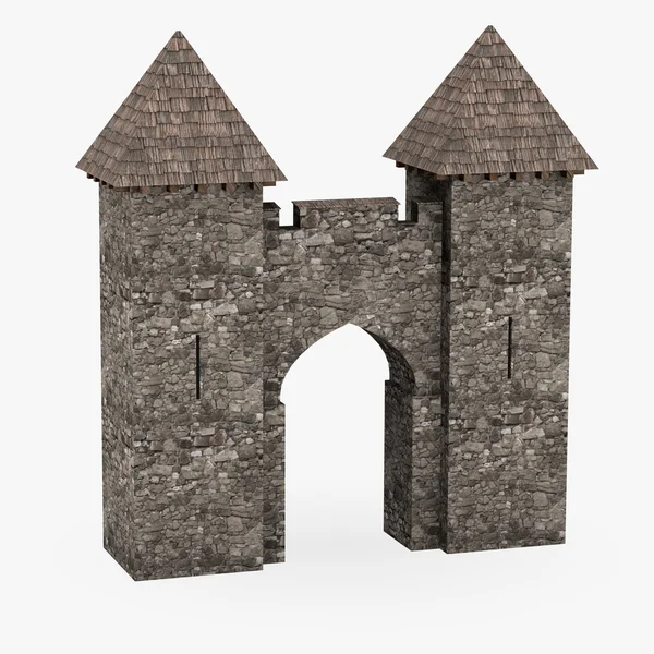 3D рендери середньовічної будівлі — стокове фото