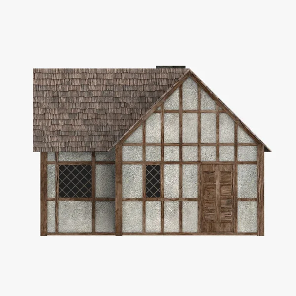 3D-Darstellung des mittelalterlichen Gebäudes — Stockfoto