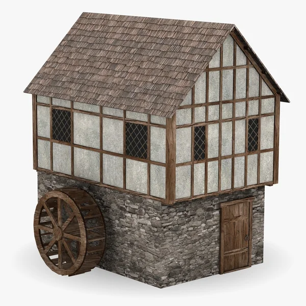 3D vykreslení středověké budovy — Stock fotografie
