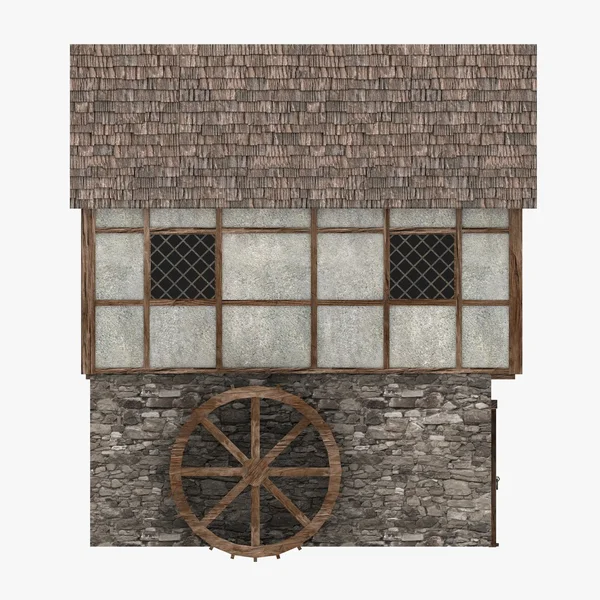 A középkori épület 3D render — Stock Fotó