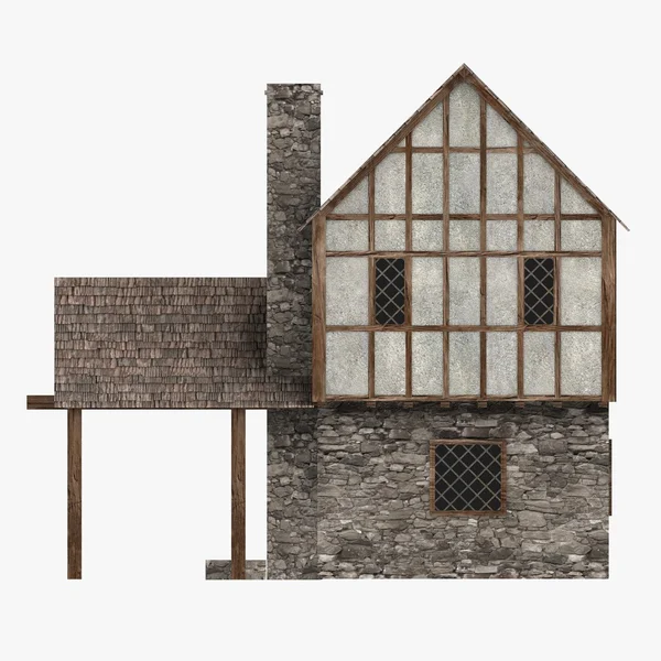मध्ययुगीन इमारत 3 डी रेंडर — स्टॉक फोटो, इमेज