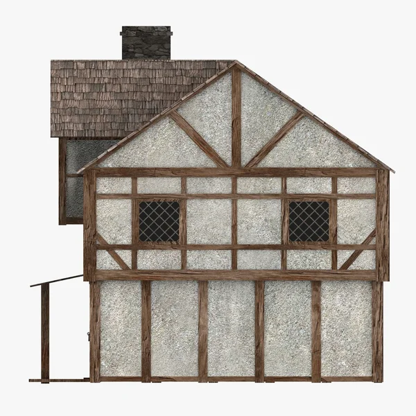 3D рендеринг средневекового здания — стоковое фото