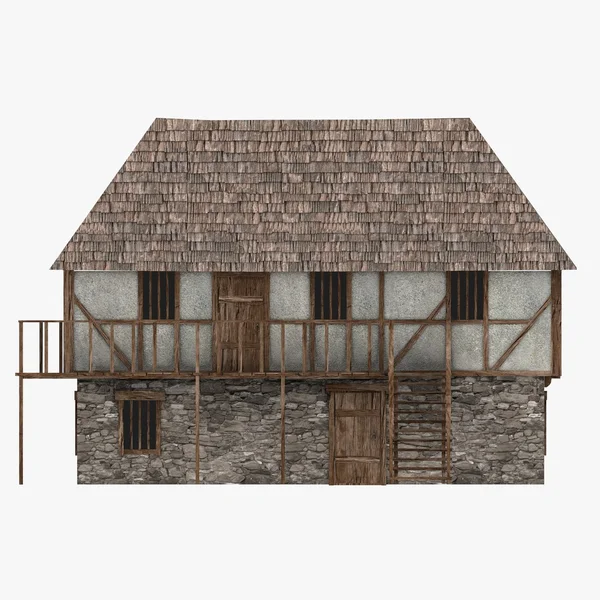 3d renderizado de edificio medieval — Foto de Stock