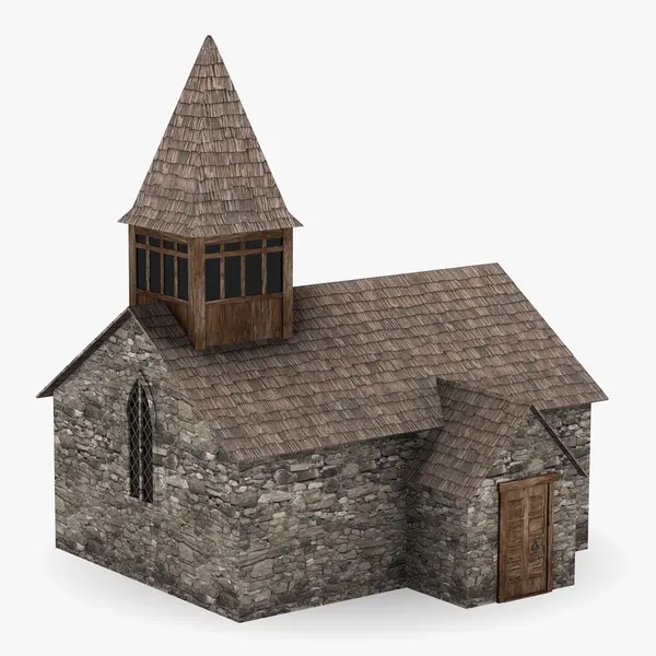 3d renderização de edifício medieval — Fotografia de Stock