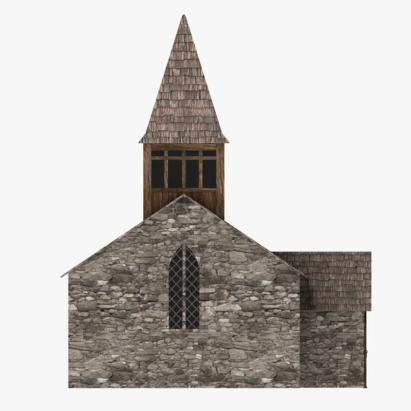 stock image 3d render of medieval building