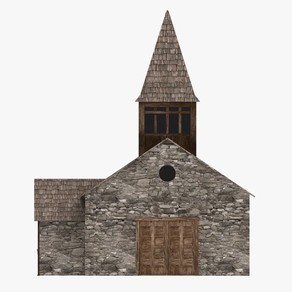 3D renderowania średniowiecznego budynku — Zdjęcie stockowe