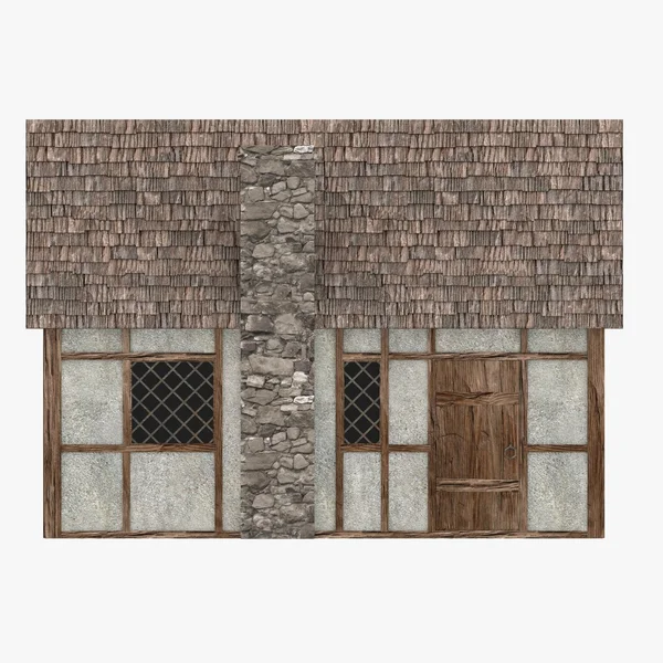 3D renderowania średniowiecznego budynku — Zdjęcie stockowe