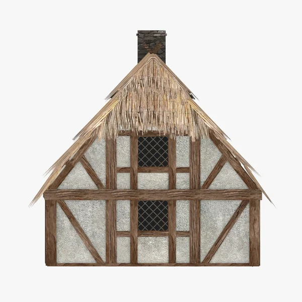 A középkori épület 3D render — Stock Fotó