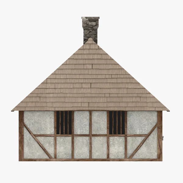 3D рендеринг средневекового здания — стоковое фото