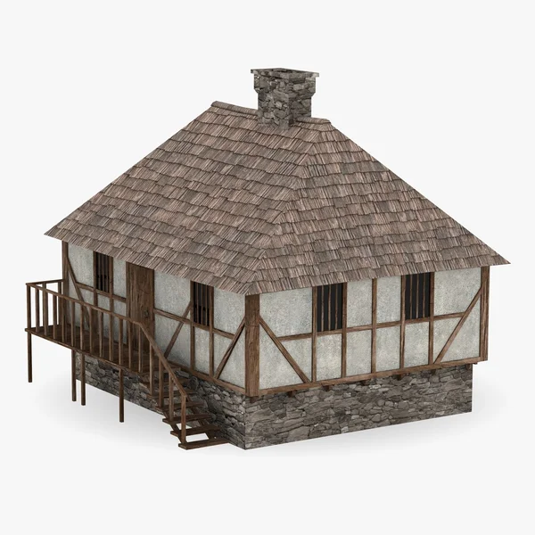 3d renderização de edifício medieval — Fotografia de Stock