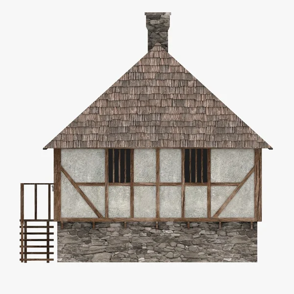 3d renderização de edifício medieval — Fotografia de Stock