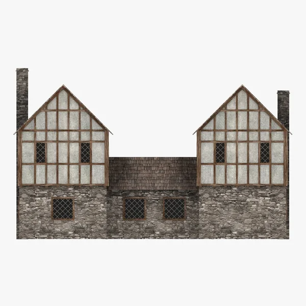 Rendering 3d di edificio medievale — Foto Stock
