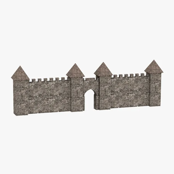 A középkori sánc 3D render — Stock Fotó