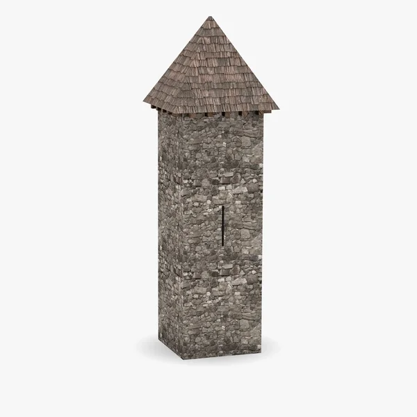 Rendering 3d della torre medievale — Foto Stock