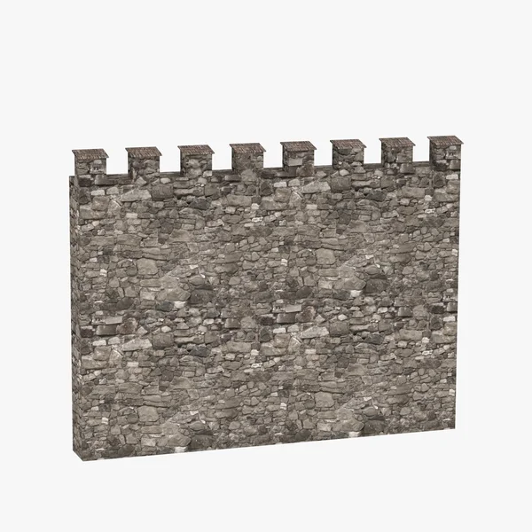 3d renderização de muralha medieval — Fotografia de Stock