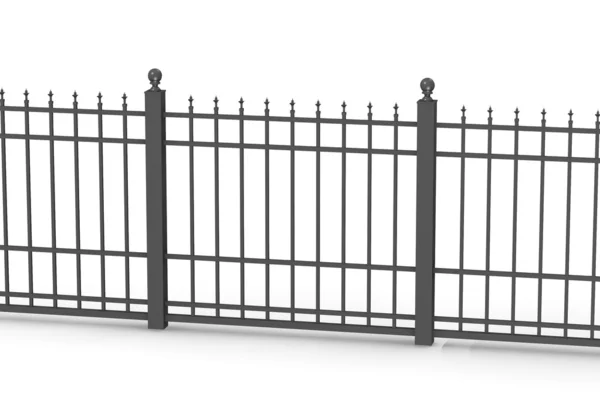 3D metal çit. — Stok fotoğraf