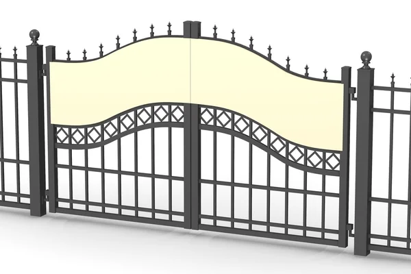 3d render of fence gate — Stock Photo, Image