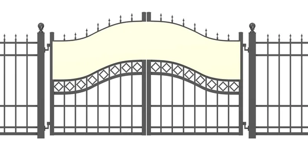 3d renderização de cerca portão — Fotografia de Stock