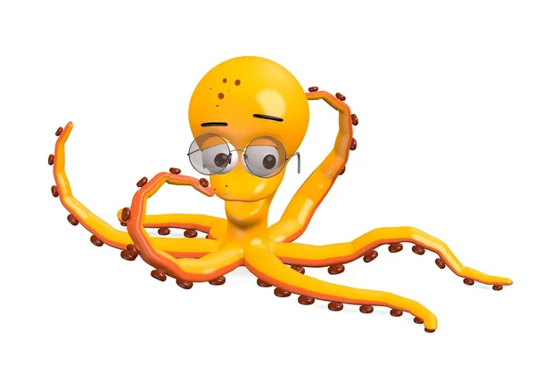 3D-рендеринг характера осьминога — стоковое фото