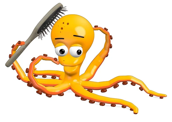 3D-рендеринг характера осьминога — стоковое фото