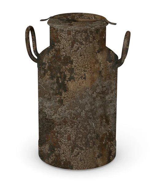 3d render of rusty milk barrel — Stock Photo, Image