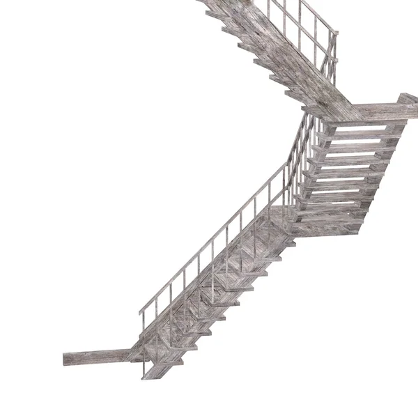 3D vykreslení staré schodiště — Stock fotografie