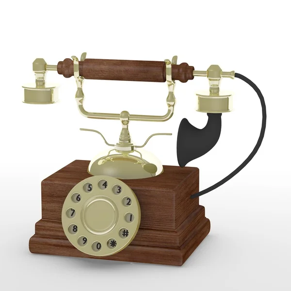 3D render van oude telefoon — Stockfoto