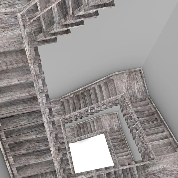 stock image 3d render of old staircase