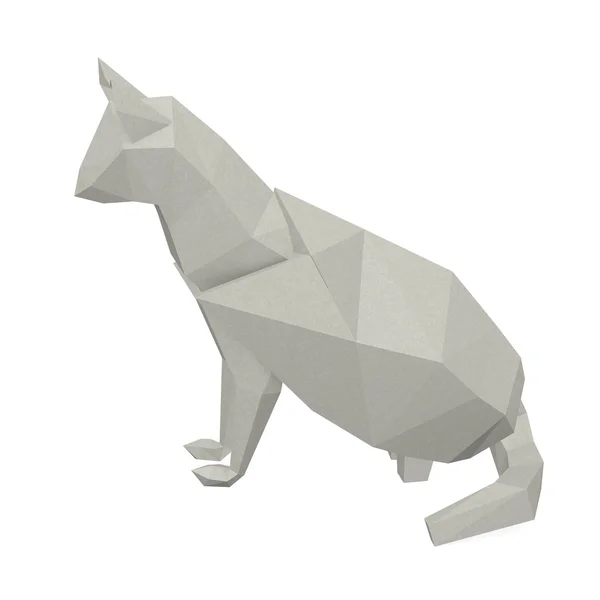 3d render of origami animal — Stock Photo, Image