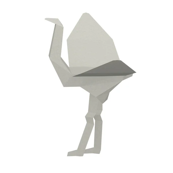 Render 3D origami zwierząt — Zdjęcie stockowe