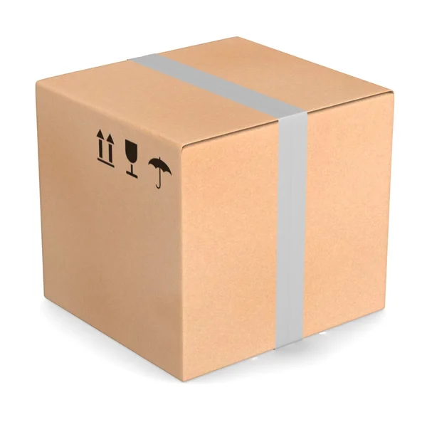 3d renderização de pacote de papel — Fotografia de Stock