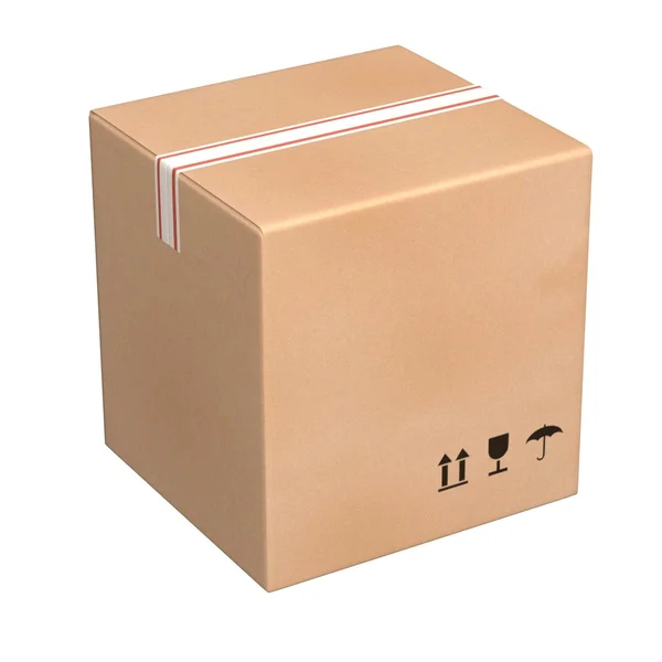 3d визуализация бумажного пакета — стоковое фото