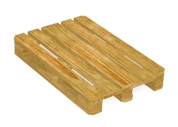 Rendering 3d di tavolozza di legno — Foto Stock