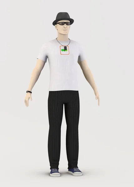 Питер - искусственный трехмерный персонаж — стоковое фото
