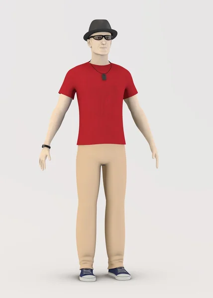 Питер - искусственный трехмерный персонаж — стоковое фото