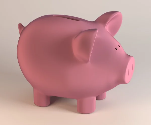3D-Darstellung des Sparschweins — Stockfoto