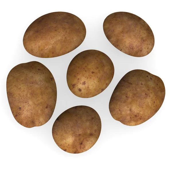 3D renderowania ziemniaki żywności — Zdjęcie stockowe