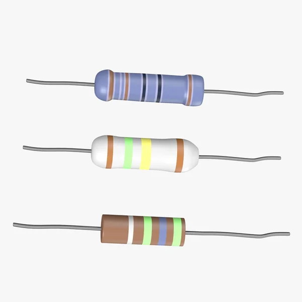 3d renderização de parte resistor — Fotografia de Stock