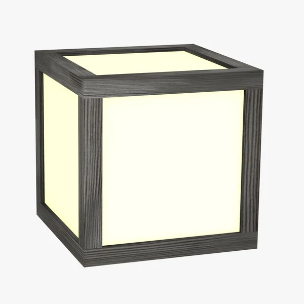 Renderização 3d da luz da caixa — Fotografia de Stock