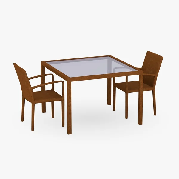 3D render restaurang tabell — Stockfoto
