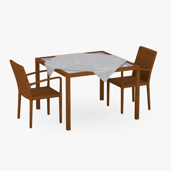 3d renderização de mesa de restaurante — Fotografia de Stock