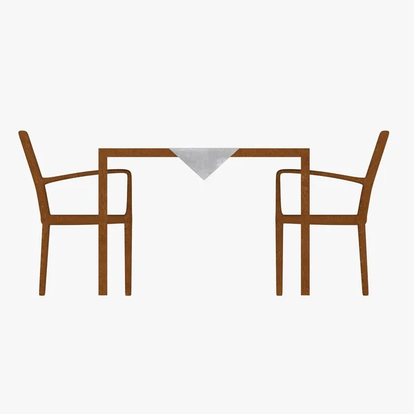 3d renderização de mesa de restaurante — Fotografia de Stock