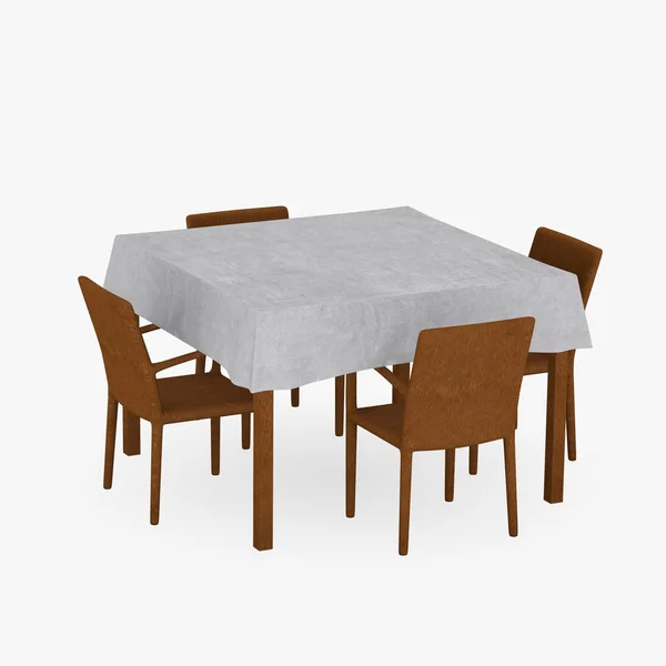 3D render van restaurant tabel — Stockfoto