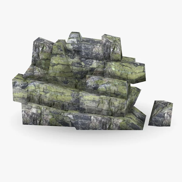 3D render taş kaya — Stok fotoğraf
