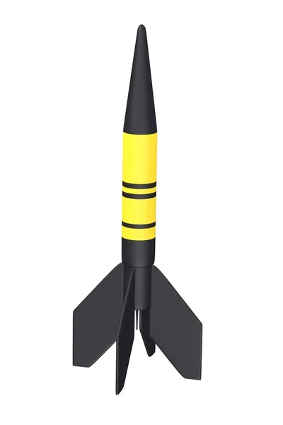 3D vykreslení ohňostroj raketa — Stock fotografie