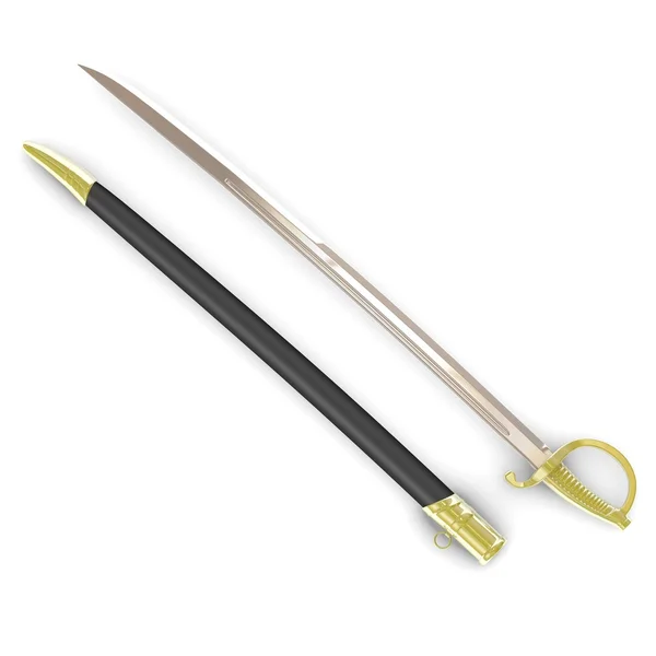 3d renderização de sabre espada — Fotografia de Stock